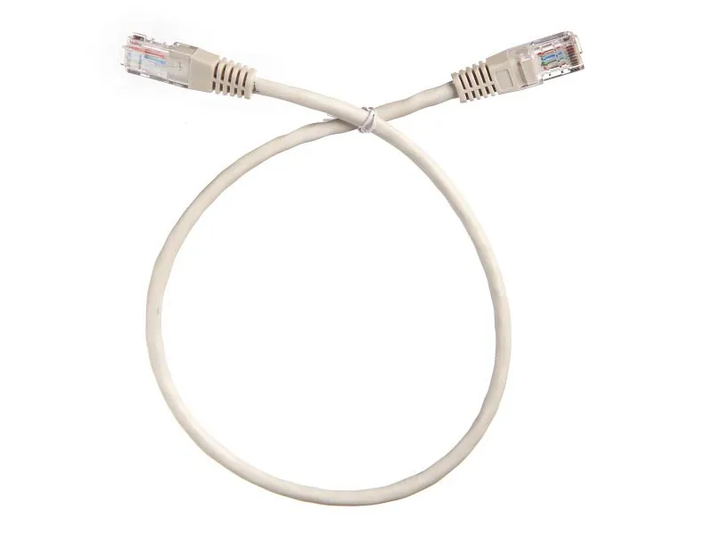 Патч-корд Technolink "C" UTP4 cat.5е, 0.5м, CCA, LSZH, серый, литой коннектор