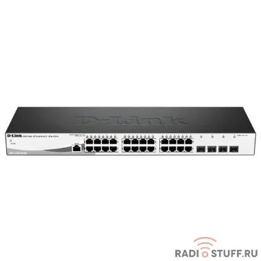 D-Link DGS-1210-28/ME/DC/A2A Управляемый коммутатор 2 уровня с 24 портами 10/100/1000Base-T и 4 портами 1000Base-X SFP,  питание DC 36-72 В