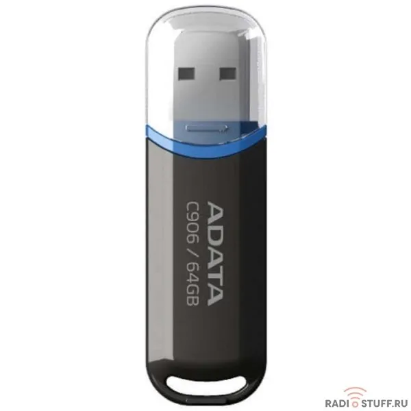 A-DATA Flash Drive 64GB Classic C906, USB 2.0, Черный [AC906-64G-RBK]