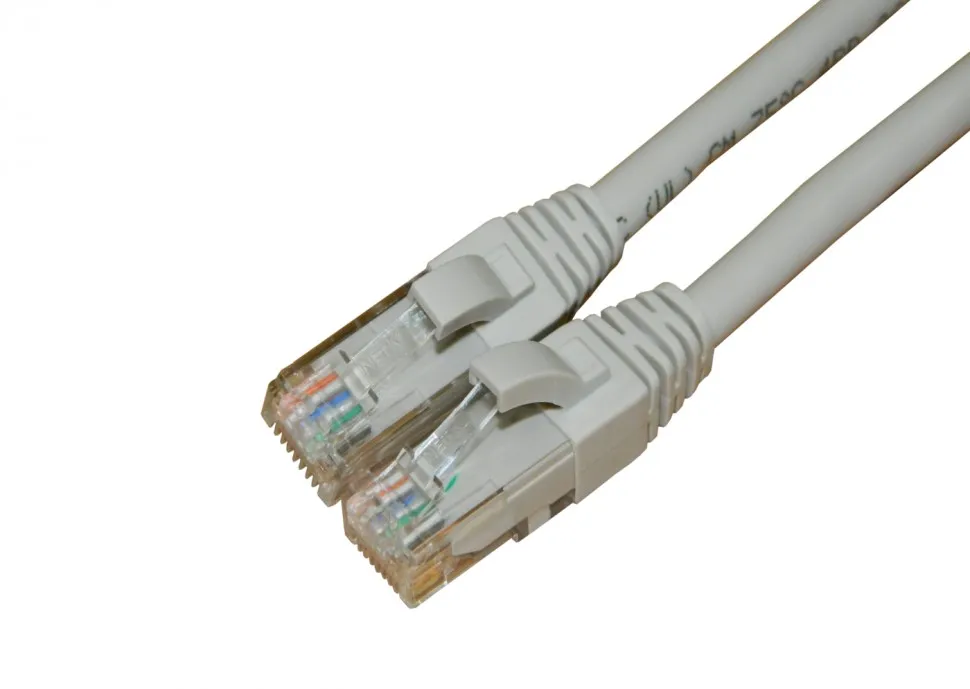 Патч-корд UTP4 cat.6a, 5.0м, литой коннектор, серый, Netko CKC