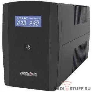 Импульс ИБП Юниор Смарт 1200,черный {1200/720 ВА/Вт, LED, USB, RJ11/RJ45, SCHUKOx4} {JS12217}