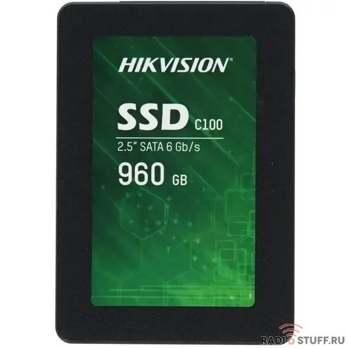 SSD 2.5" HIKVision 960GB С100 Series <HS-SSD-C100/960G> (SATA3, up to 550/480MBs, 3D NAND, 320TBW)