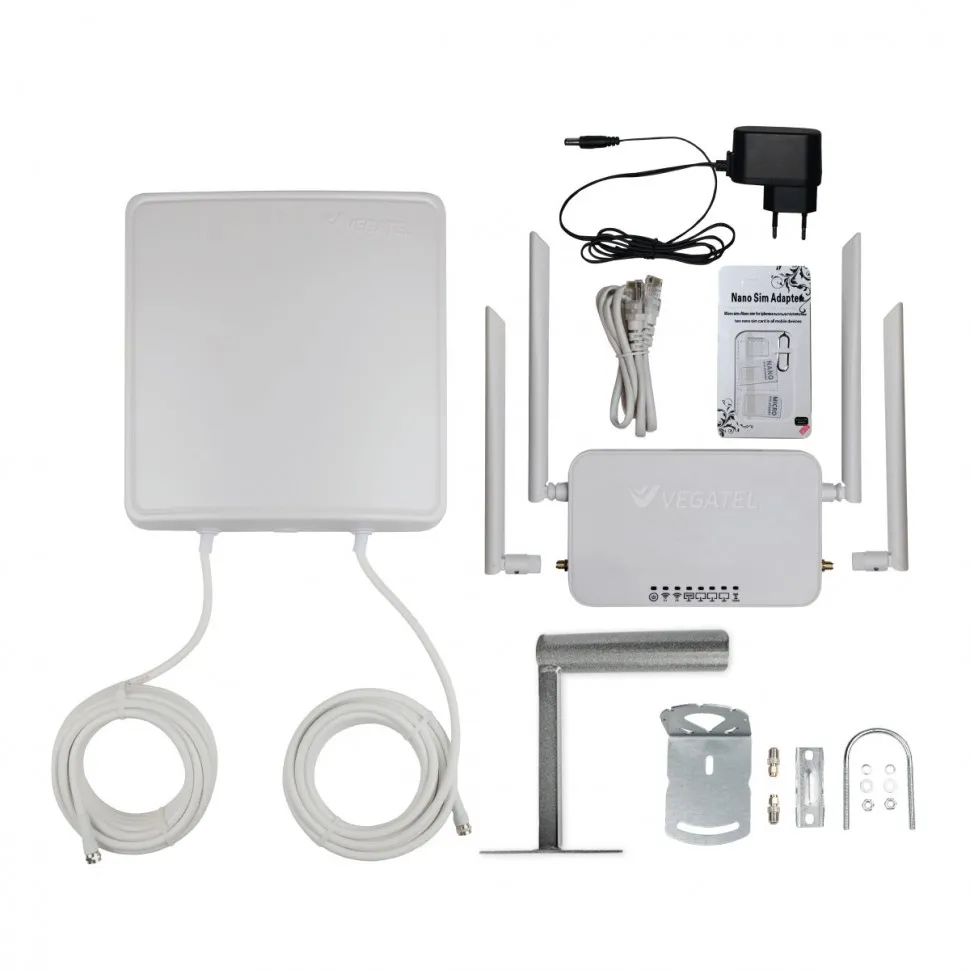 Комплект с роутером VEGATEL VR6-PO-15 (F  -  SMA)