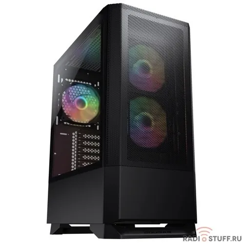 Cougar MX430 Mesh RGB Black, 3х120мм ARGB Fan, ARGB Fan Hub, без БП, черный, ATX