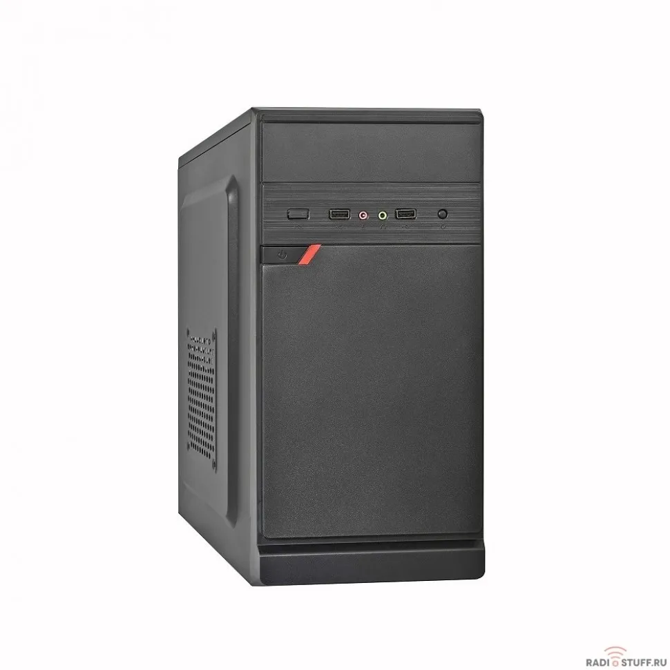 Exegate EX283058RUS Корпус Minitower ExeGate BAA-106 Black, mATX, <AAA400, 80mm>, 2*USB, Audio