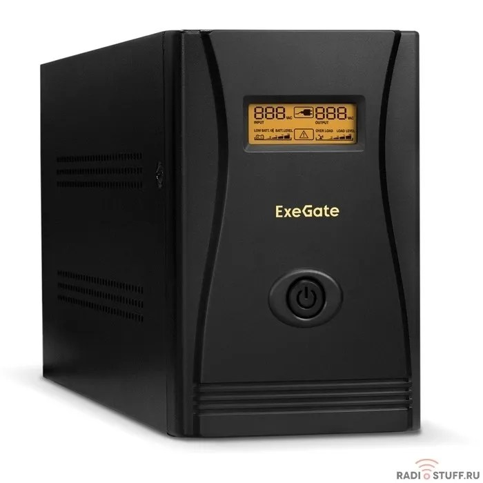 Exegate EP285512RUS ИБП ExeGate SpecialPro Smart LLB-1600.LCD.AVR.EURO.RJ <1600VA/950W, LCD, AVR, 4 евророзетки, RJ45/11, Black>