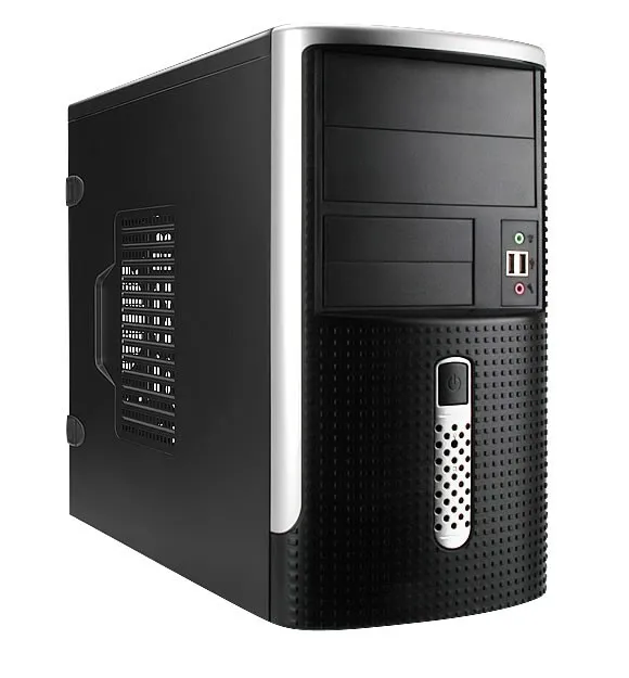Mini Tower InWin EMR-001  Black/Silver  450W 2*USB+AirDuct+Audio mATX