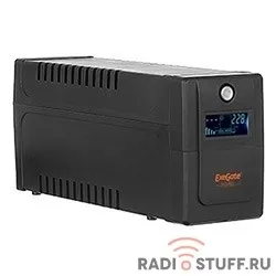 Exegate EP285561RUS ИБП ExeGate Power Smart ULB-650.LCD.AVR.EURO.RJ.USB <650VA/360W, LCD, AVR, 2 евророзетки, RJ45/11, USB, Black>
