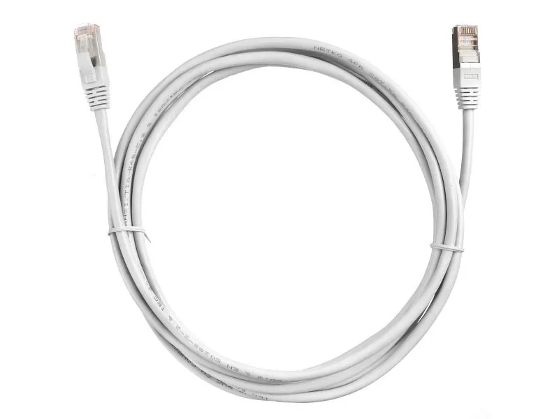Патч-корд FTP4 cat.5e, 3.0м, литой коннектор, серый, LSZH, NETKO Expert CKC