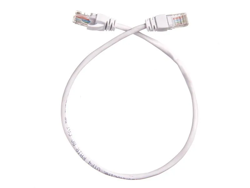 Патч-корд Technolink UTP4 cat 5e, 0,5м, ВС, LSZH, белый, литой коннектор