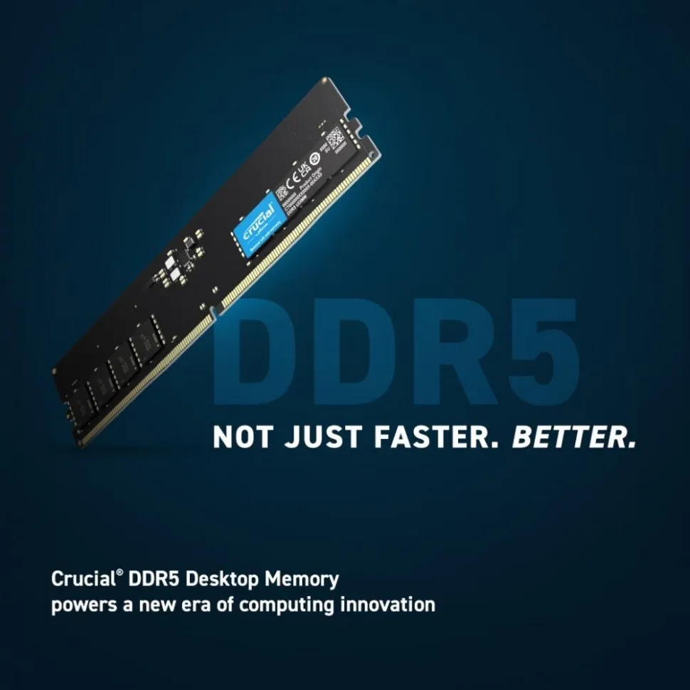 Модуль памяти DIMM 16GB DDR5-4800 CT16G48C40U5 CRUCIAL