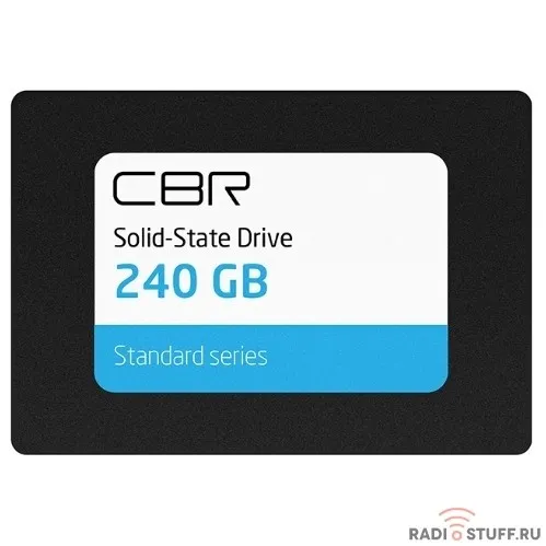 CBR SSD-240GB-2.5-ST21, Внутренний SSD-накопитель, серия "Standard", 240 GB, 2.5", SATA III 6 Gbit/s, Phison PS3111-S11, 3D TLC NAND, R/W speed up to 550/490 MB/s, TBW (TB) 200