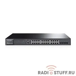 TP-Link T2600G-28MPS 24-портовый гигабитный управляемый коммутатор PoE+ 2 уровня с 4 SFP-слотами 10/100/1000 Мбит/с SMB