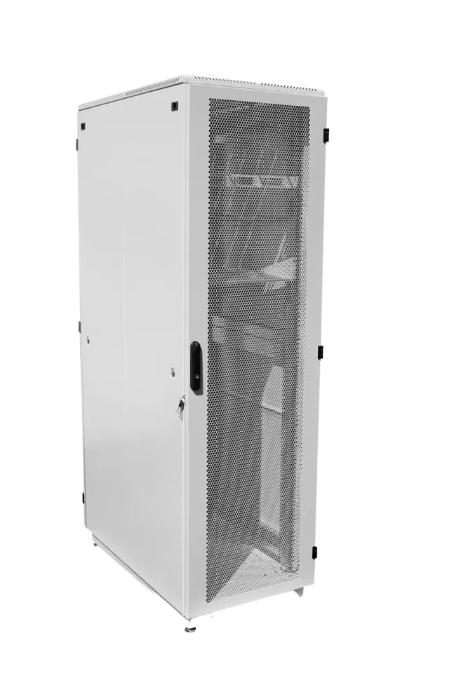 Шкаф телекоммуникационный напольный, 47U, (800x1000мм), дверь перфорированная, задние двойные перф., ЦМО