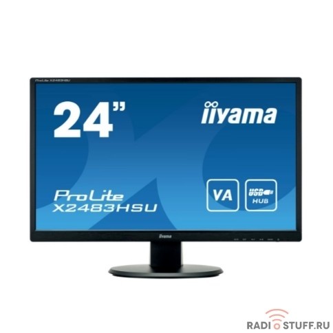 LCD Iiyama 23.8'' X2483HSU-B5 {VA 1920х1080 75Hz 4ms 250cd 178/178 3000:1 HDMI DisplayPort USB-Hub Speakers}