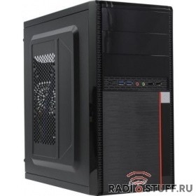 Exegate EX277438RUS Корпус Minitower Exegate MA-371X Black, mATX <UN600, 120mm> 2*USB+2*USB3.0, Audio