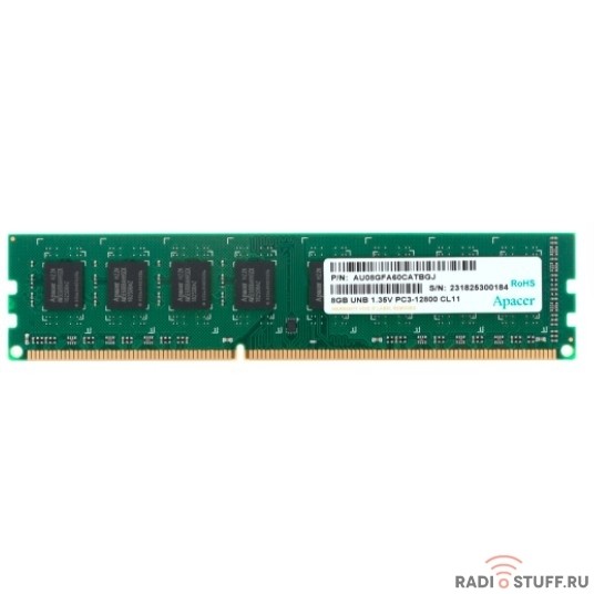 Apacer DDR3 DIMM 8GB (PC3-12800) 1600MHz AU08GFA60CATBGJ 1.35V