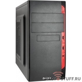 Exegate EX272737RUS Корпус MinitowerQA-410 Black, mATX, <без БП> 2*USB, Audio