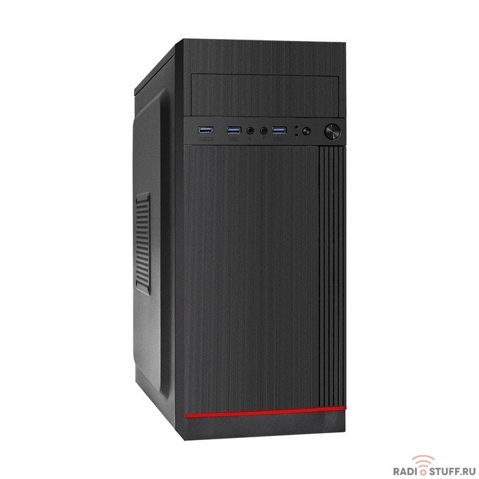 Exegate EX290175RUS Корпус Miditower ExeGate AA-442U3 (ATX, без БП, 3*USB3.0, аудио, черный)