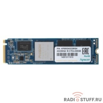 M.2 2280 500GB Apacer AS2280Q4 Client SSD AP500GAS2280Q4-1 PCIe Gen4x4 with NVMe, 5000/2500, IOPS 750K, MTBF 1.5M, 3D TLC, 850TBW, 1.7DWPD, Kit Heatsink and mount, NVMe 1.3, RTL (917881)