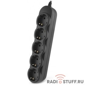 SVEN Удлинитель EX-I5  SV-017378 (black) 0.5 м {вилка IEC-320 (C13), розетки 5* СЕЕ}