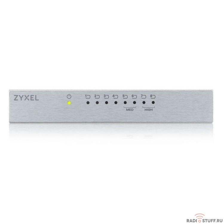 ZYXEL GS-108BV3-EU0101F/GS-108B Коммутатор v2/v3, 8 портов 1000 Мбит/с, настольный, металлический корпус
