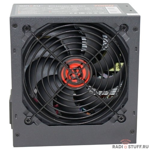 Ginzzu CB700 12CM black,24+4p,2 PCI-E(6+2), 6*SATA, 3*IDE,оплетка MB, кабель питания