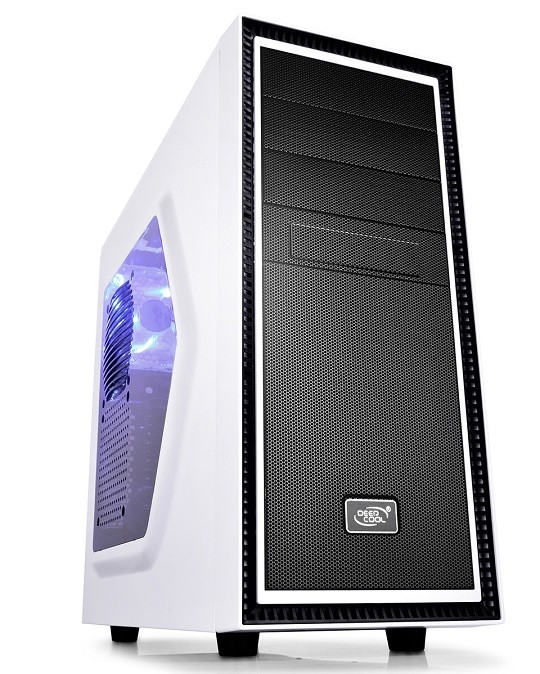 Корпус Deepcool TESSERACT SW WHITE без БП, боковое окно, белый, ATX