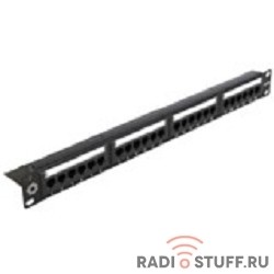  Патч-панель, UTP, 19", cat.5e, 24 порта, Dual Type, 1U, 5bites